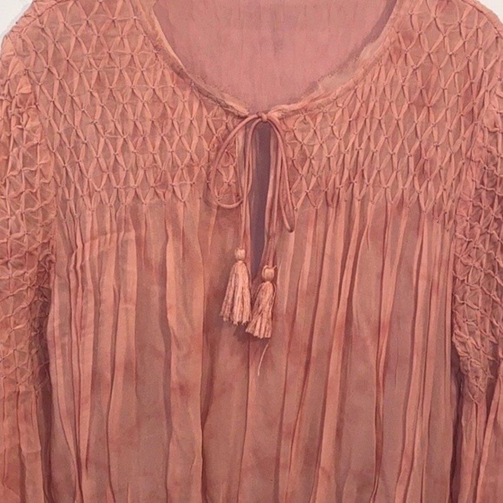 LoveShackFancy Smocked Popover Dress L - Picture 4 of 7